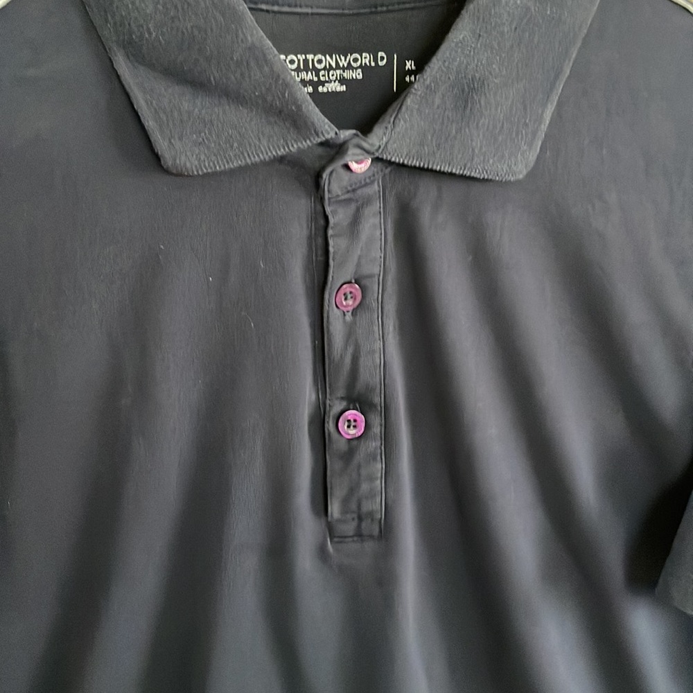 Blue Cotton World polo neck T Shirt - Picture 8 of 11